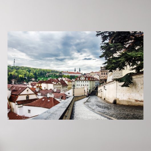 Straat in Praag Poster (Voorkant)