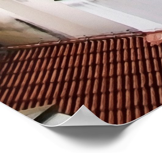 Straat in Praag Poster (Hoek)