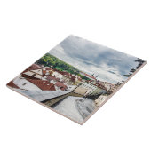 Straat in Praag Tegeltje (Zijkant)