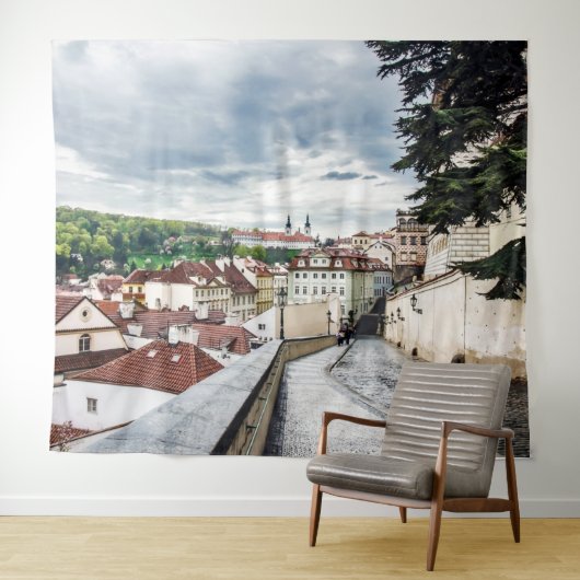Straat in Praag Wandkleed (In Situ (horizontaal))
