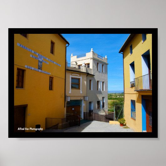 Straat in Riba-roja de Túria Poster (Voorkant)