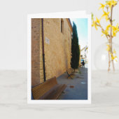 Straat in Riba-roja de Túria, Spaans dorp Kaart (Gele Bloem)