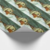 Straat in Røros (Noorwegen) fijnkunstschilderij Cadeaupapier (Hoek)