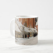 Straat in Roskilde 1836 Kerstscène Koffiemok (Voorkant links)