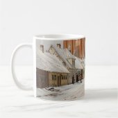 Straat in Roskilde 1836 Kerstscène Koffiemok (Links)