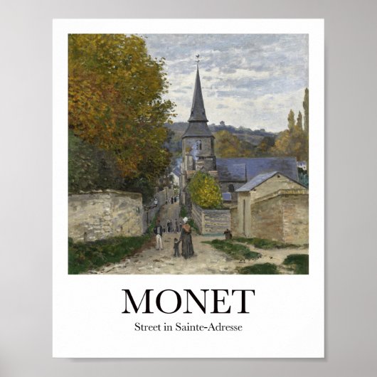 Straat in Sainte-Adresse door Claude Monet Poster (Voorkant)
