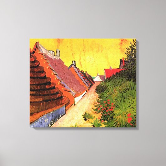 Straat in Saintes Maries door Vincent van Gogh Canvas Afdruk (Voorkant)