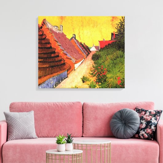 Straat in Saintes Maries door Vincent van Gogh Canvas Afdruk (Insitu (Woonkamer))