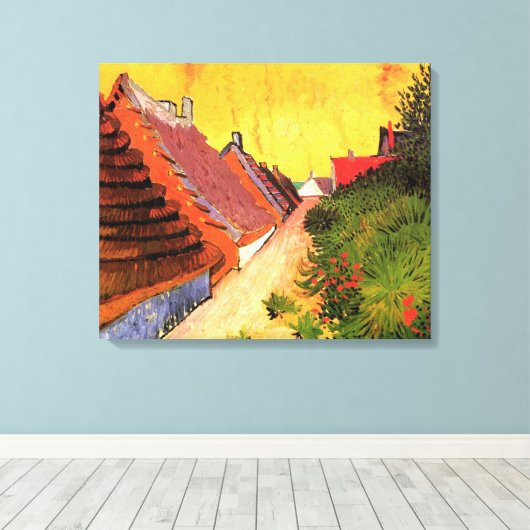 Straat in Saintes Maries door Vincent van Gogh Canvas Afdruk (Insitu (Houten vloer))