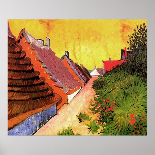 Straat in Saintes-Maries door Vincent van Gogh Poster (Voorkant)