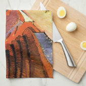 Straat in Saintes Maries door Vincent van Gogh Theedoek (Quarter Fold)