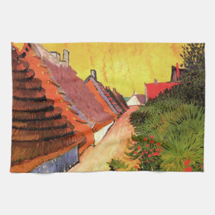 Straat in Saintes Maries door Vincent van Gogh Theedoek