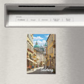 Straat in Salzburg Oostenrijk Reizen Magneet (Insitu (Vaatwasser))