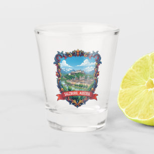 Straat in Salzburg Oostenrijk Reizen Shot Glas