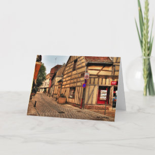 Straat in Troyes Frankrijk Wenskaart Kaart