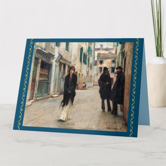 Straat in Venetië door John Sargent Kaart (Voorkant)