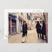 Straat in Venetië door John Singer Sargent Briefkaart (Voorkant / Achterkant)