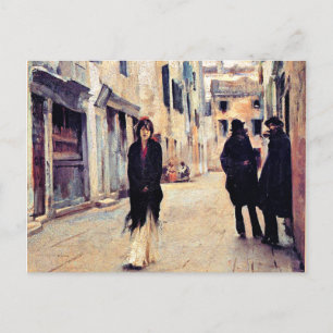 Straat in Venetië door John Singer Sargent Briefkaart