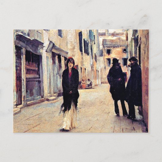 Straat in Venetië door John Singer Sargent Briefkaart (Voorkant)