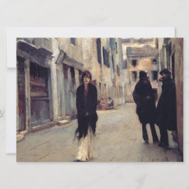 Straat in Venetië (Elegant Woman) (Singer Sargent) Kaart