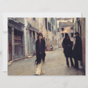 Straat in Venetië (Elegant Woman) (Singer Sargent) Kaart