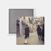 Straat in Venetië (Elegant Woman) (Singer Sargent) Magneet (Voorkant / Achterkant)