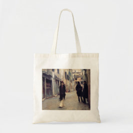 Straat in Venetië (Elegant Woman) (Singer Sargent) Tote Bag