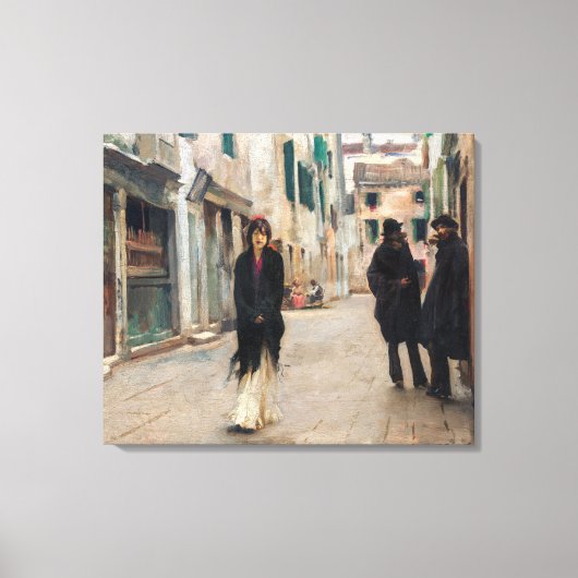 Straat in Venetië | John Singer Sargent | Canvas Afdruk (Voorkant)