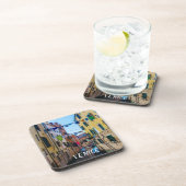 Straat in Venetië met wasgoed in Italië Bier Onderzetter (Rechterzijde)