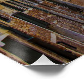 Straat in Venetië met wasgoed in Italië Perfect Poster (Hoek)