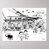 Straat Kathmandu Poster (Voorkant)