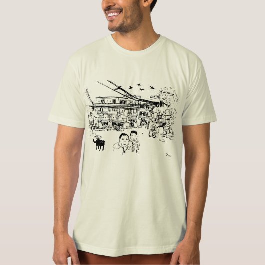 Straat Kathmandu T-shirt (Voorkant)