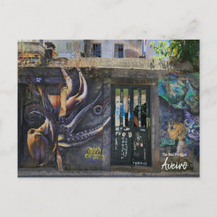 Straat Kunst Aveiro Portugal Briefkaart