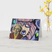 straat kunst beethoven kaart (Gele Bloem)