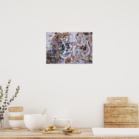 Straat Kunst van Las Palmas Poster (Keuken)