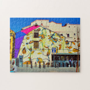 Straat Kunst van Madrid. Legpuzzel