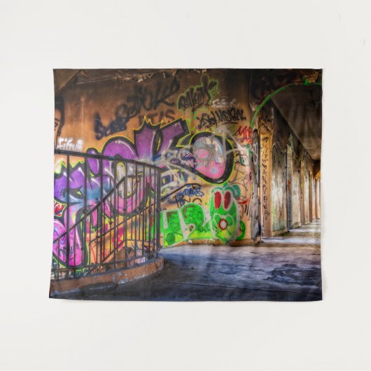 Straat kunstschilderkunst wandkleed (Voorkant (horizontaal))