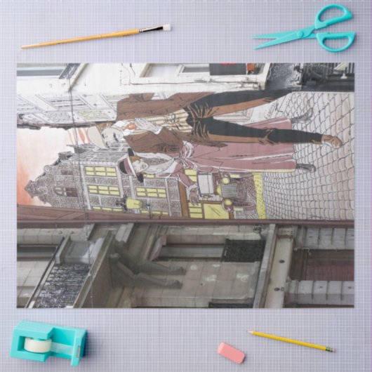 Straat Kunststof Stadspapier 22-decoupage Tissuepapier (Craft)