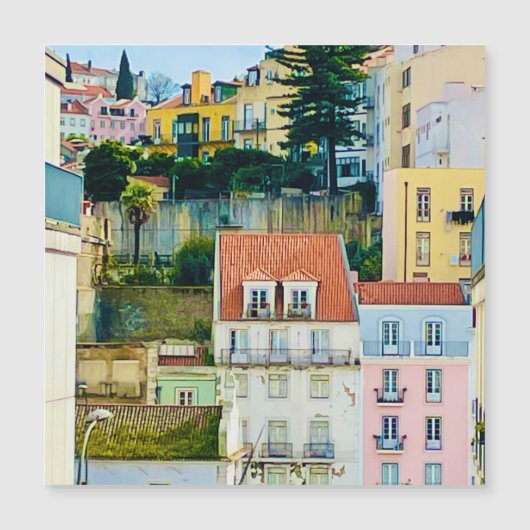 Straat, Lissabon Portugal Europe, Travel magnet (Voorkant)