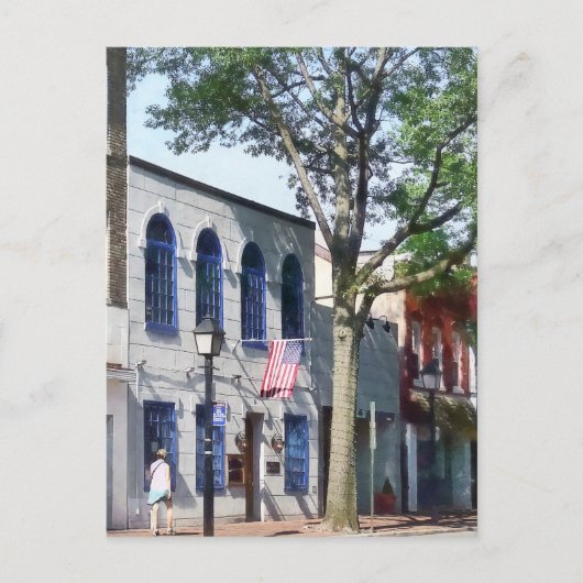 Straat met Amerikaanse vlag Alexandria VA Briefkaart (Voorkant)