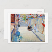 Straat met Franse vlaggen, Manet Briefkaart (Voorkant / Achterkant)