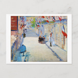 Straat met Franse vlaggen, Manet Briefkaart