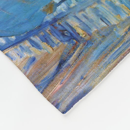 Straat met Franse vlaggen, Manet Fleece Deken (Hoek)