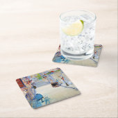 Straat met Franse vlaggen, Manet Kartonnen Onderzetters (Insitu)