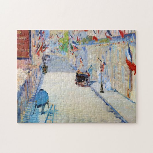 Straat met Franse vlaggen, Manet Legpuzzel (Horizontaal)