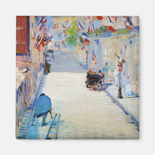 Straat met Franse vlaggen, Manet Magneet