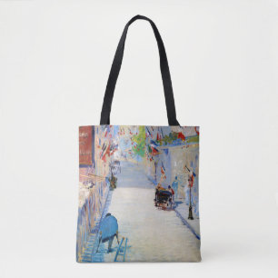Straat met Franse vlaggen, Manet Tote Bag
