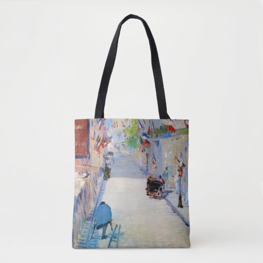 Straat met Franse vlaggen, Manet Tote Bag (Voorkant)