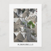 Straat met trulli-huizen in Alberobello, Puglia Briefkaart (Voorkant)