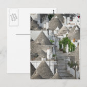 Straat met trulli-huizen in Alberobello, Puglia Briefkaart (Voorkant / Achterkant)